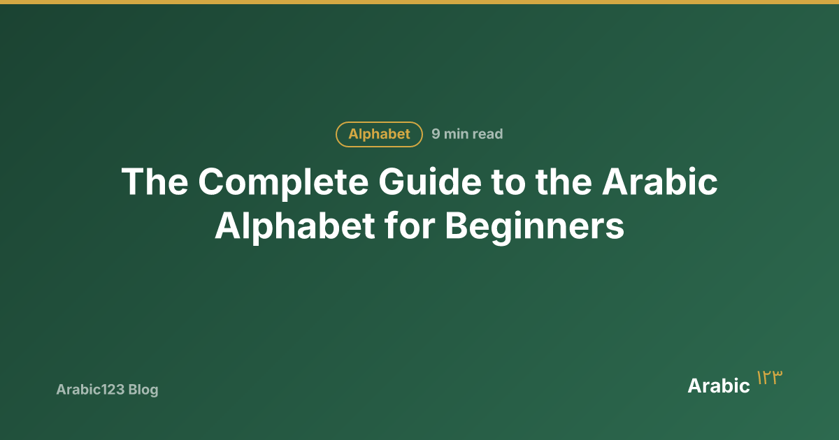 Complete Arabic Alphabet Guide for Beginners | Arabic123 | Arabic123