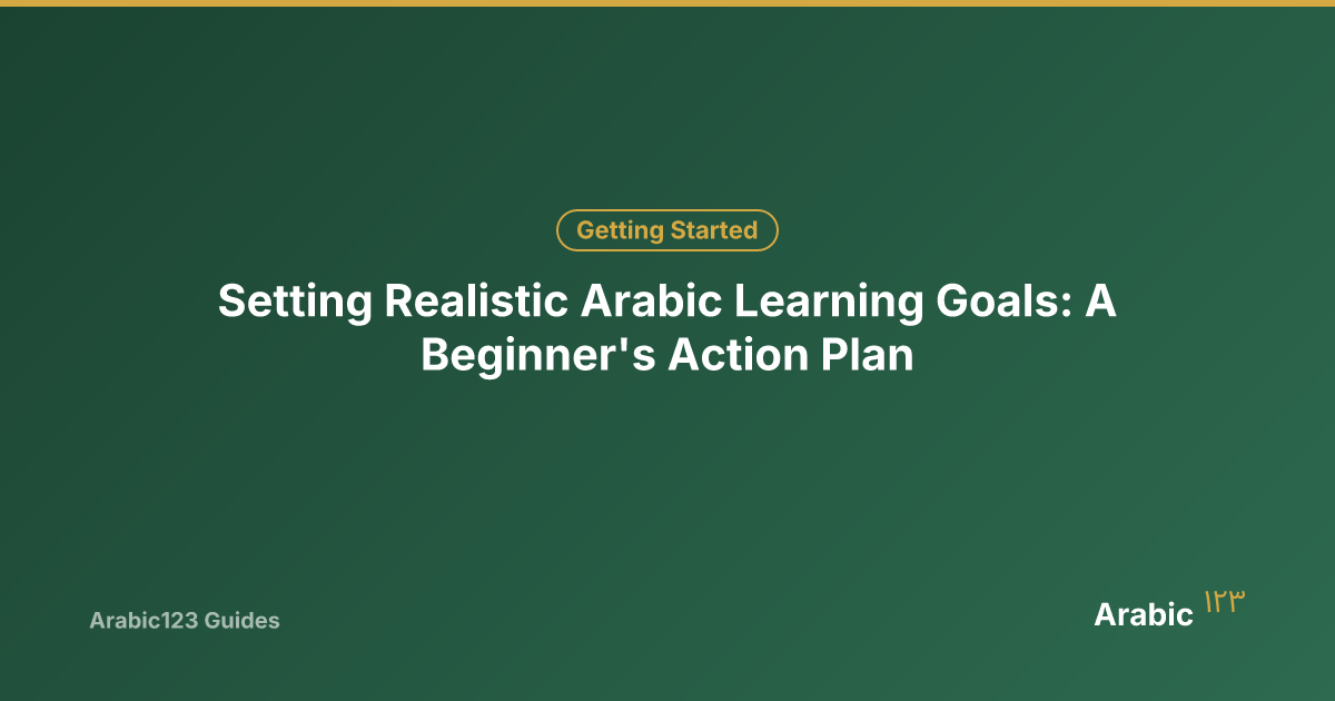 Setting Arabic Learning Goals: A Beginner's Action Plan | Arabic123